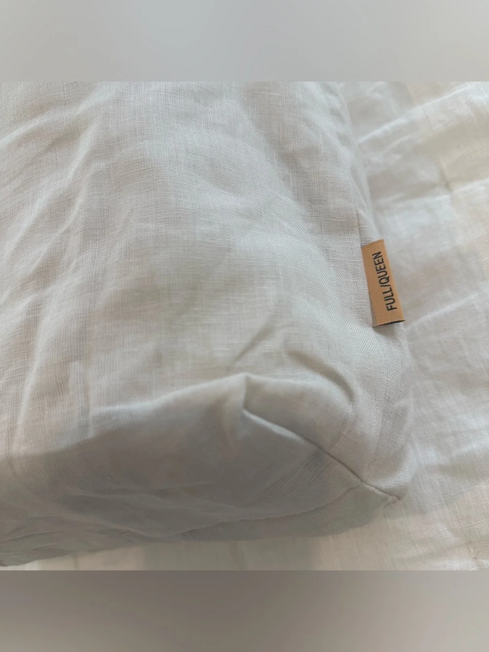 New Quince European Linen Duvet Cover Set Full/Queen MSRP $194 Sand